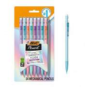 BIC Xtra-Smooth Pastel Mechanical Pencils, 0.7mm, 24 Count