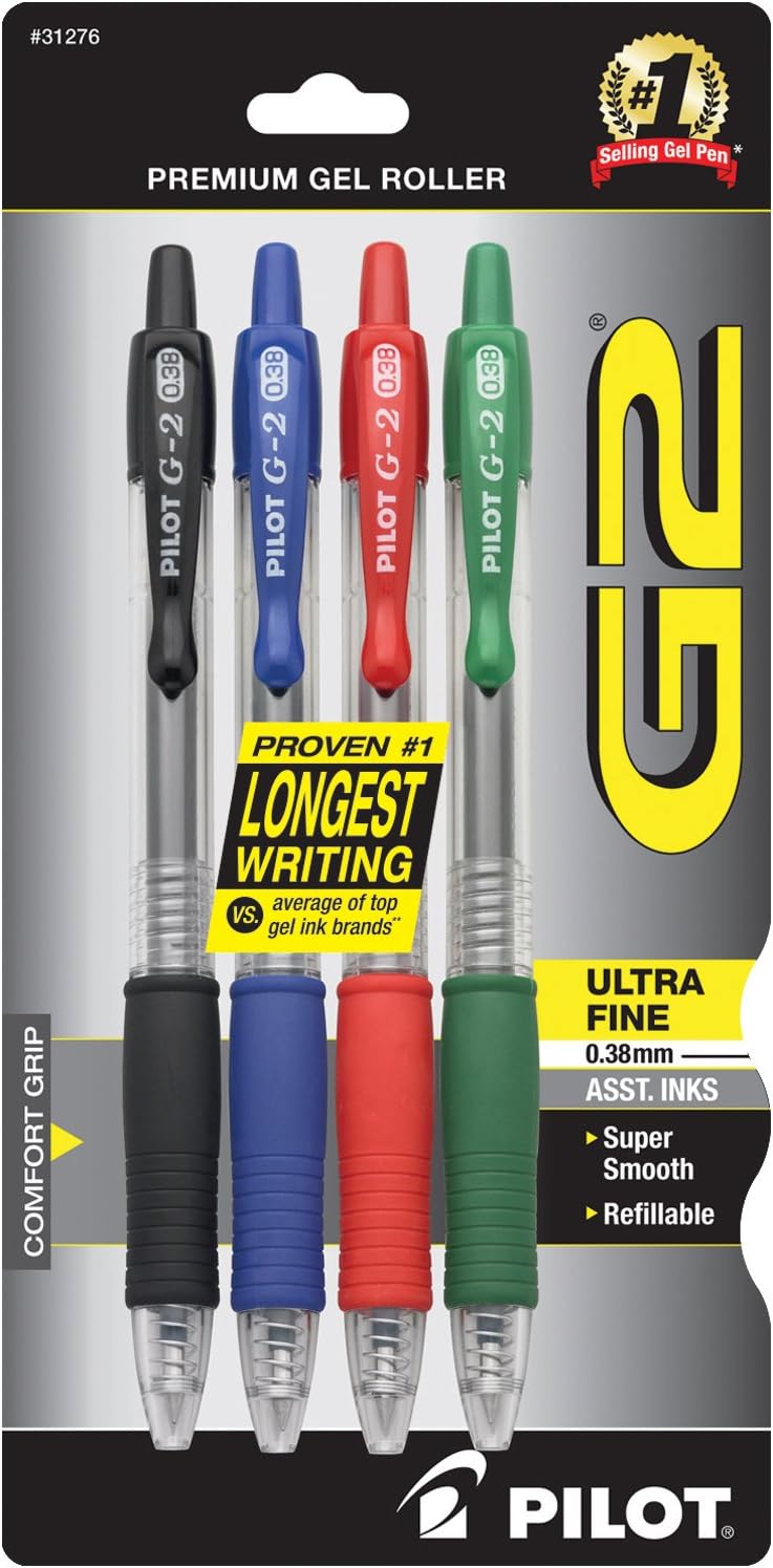 Ultra Fine Colored Gel Pens 4-Pack