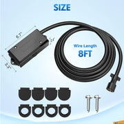 Nilight 7-Way Trailer Plug Extension with Junction Box – 8 FT