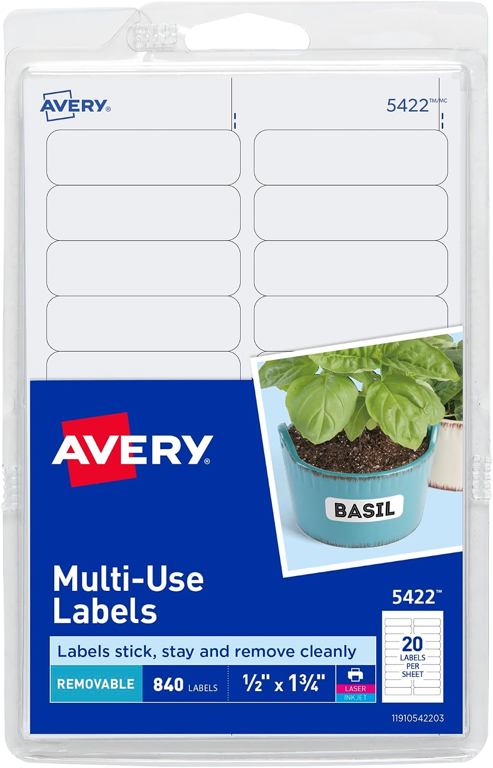 Removable White Multi-Use Labels