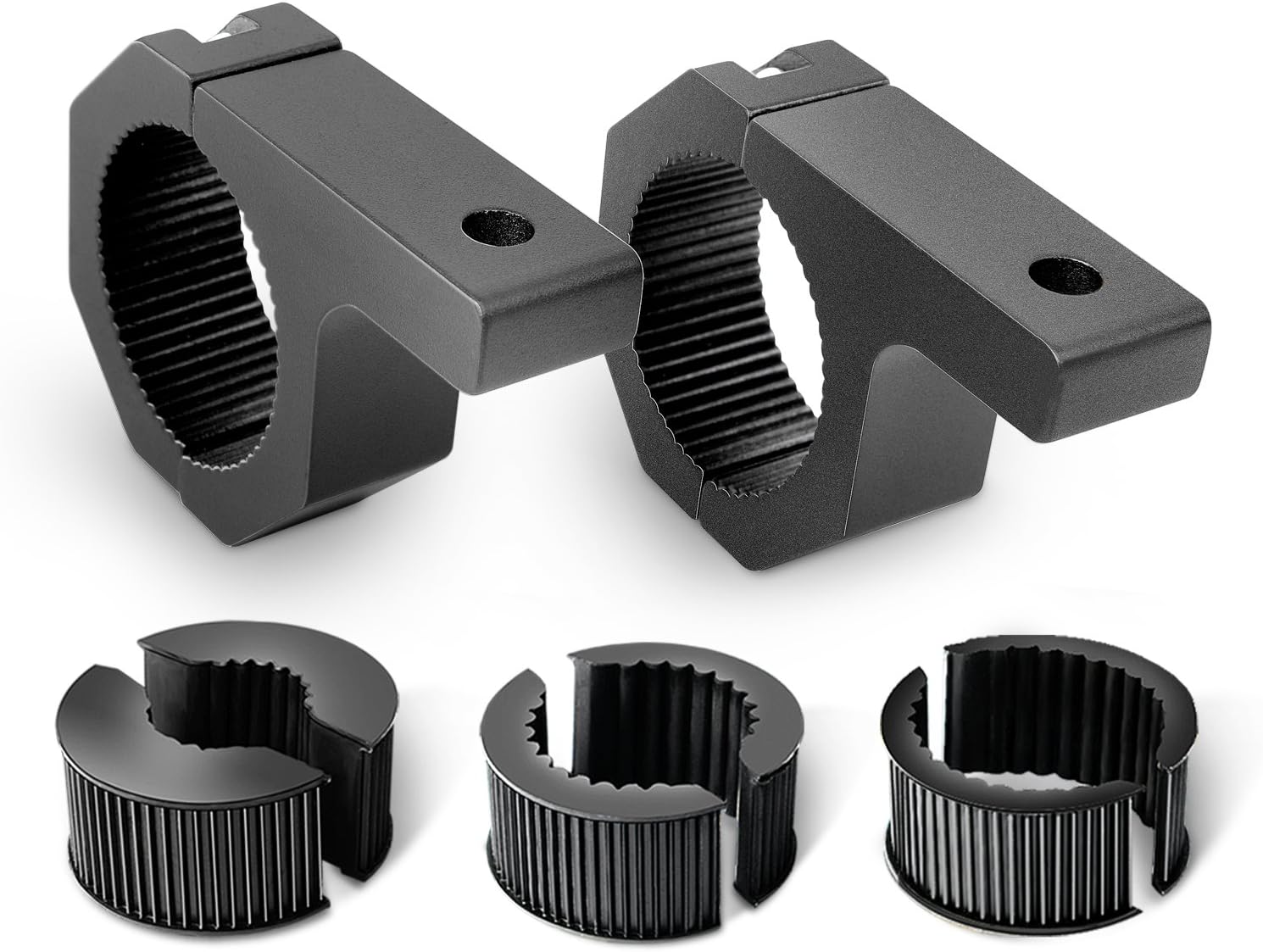 Horizontal Tube Clamp LED Light Mounting Brackets – 2 Pack