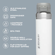 24 oz Insulated Stainless Steel Water Bottle with Quick Flip Lid