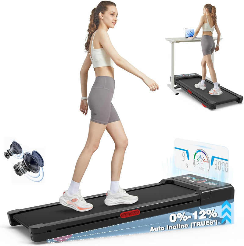 Walking Pad Treadmill with Auto Incline