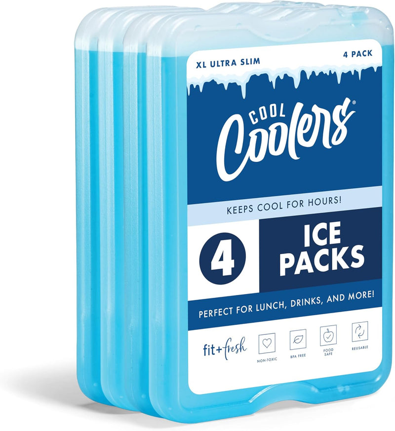 Reusable XL Slim Ice Packs – 4 Pack