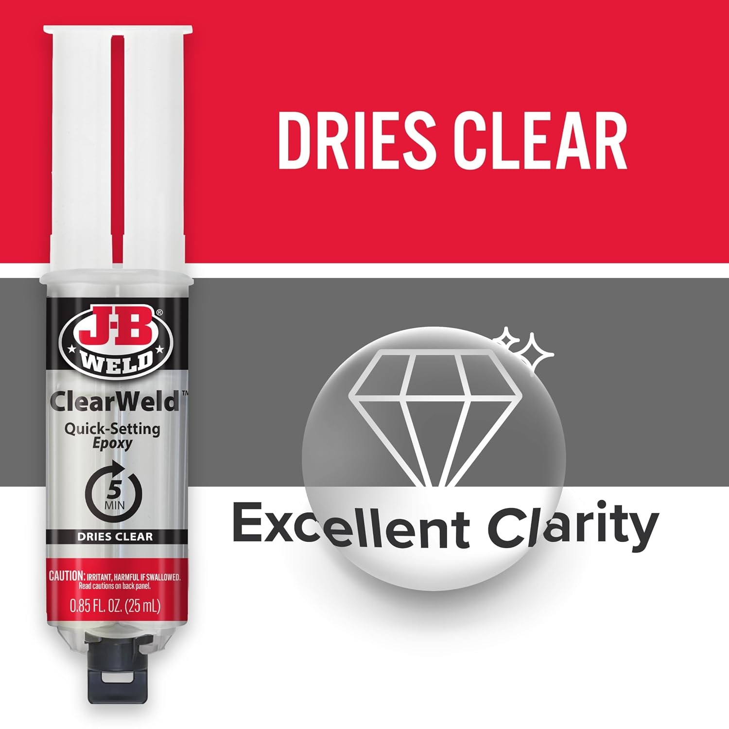 Clear 5-Minute Epoxy Syringe