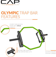 Olympic Trap Bar with Elevated Grip – 500 lb Capacity