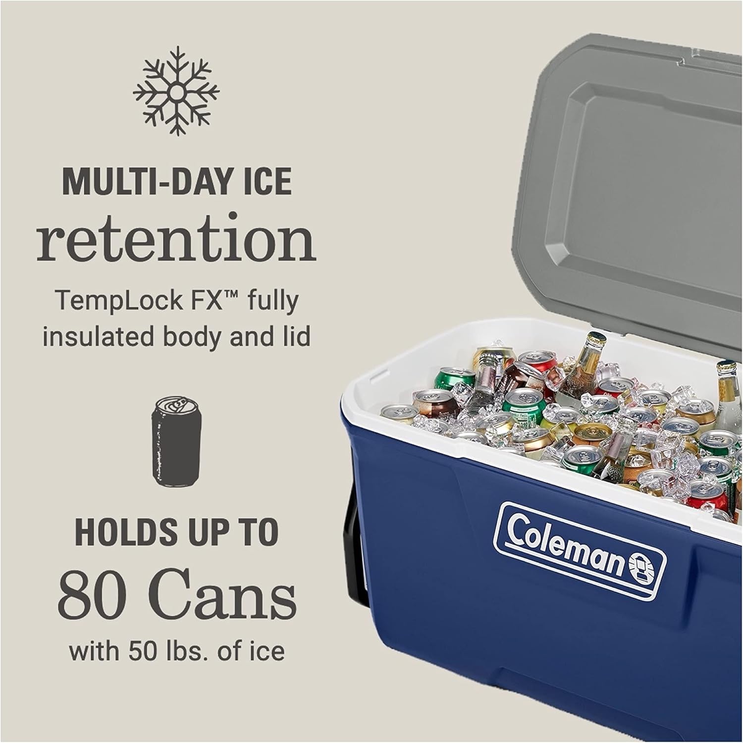 Insulated Rolling Hard Cooler with Wheels