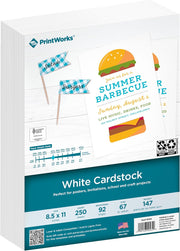 White Vellum Bristol Cardstock – 8.5 x 11, 250 Sheets