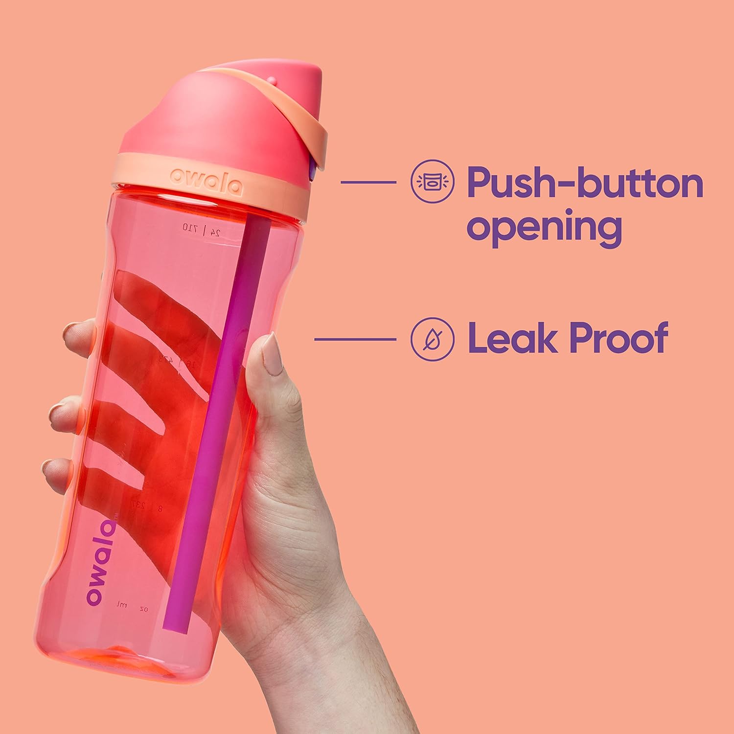 FreeSip Tritan Sports Water Bottle with Straw