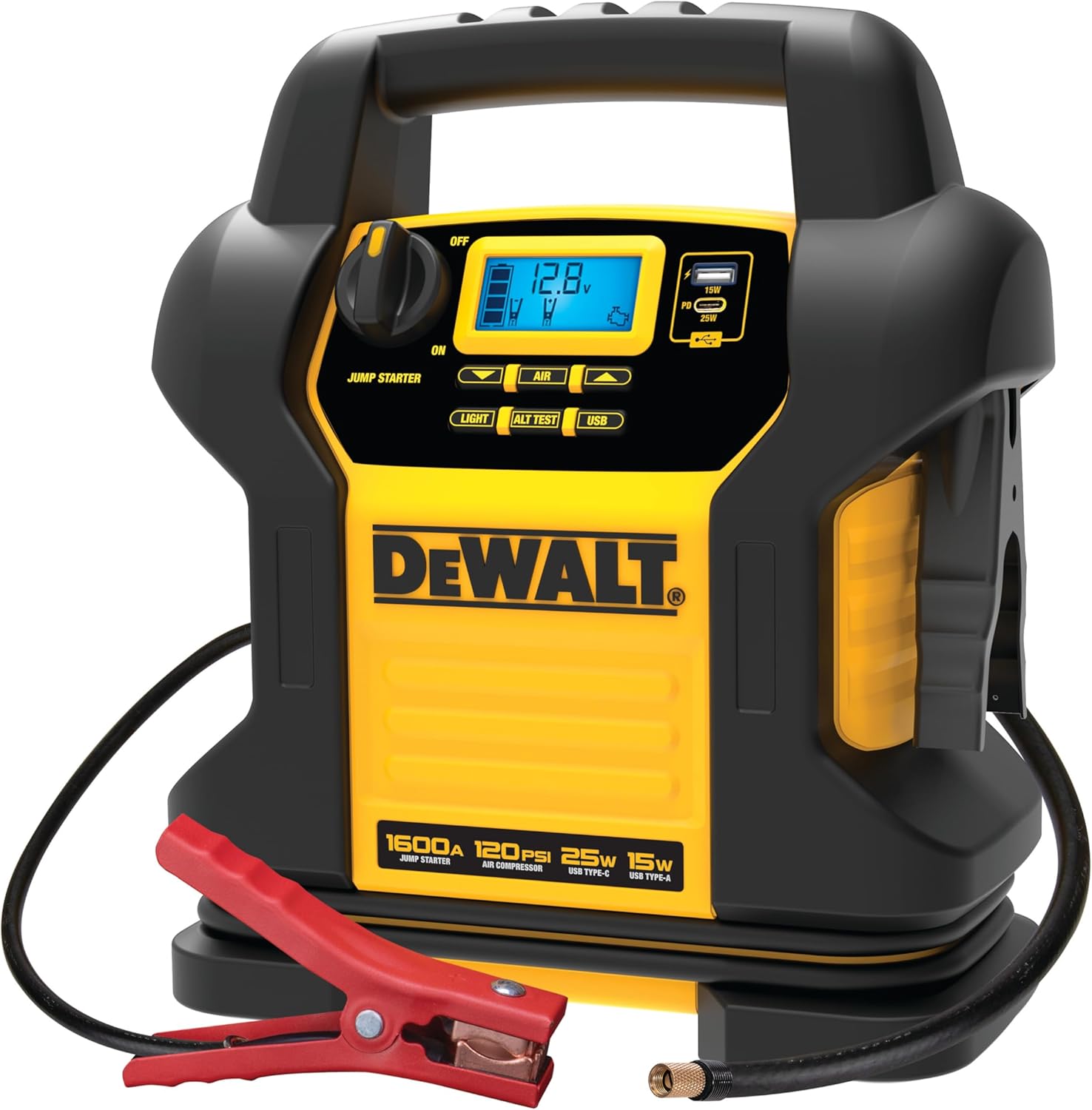 1600-Amp Portable Jump Starter with Air Compressor & USB Power