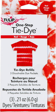 Tulip One-Step Tie-Dye Fabric Dye Refill – Red, 3-Pack