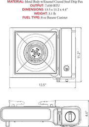 Portable Butane Camping Stove with Carrying Case