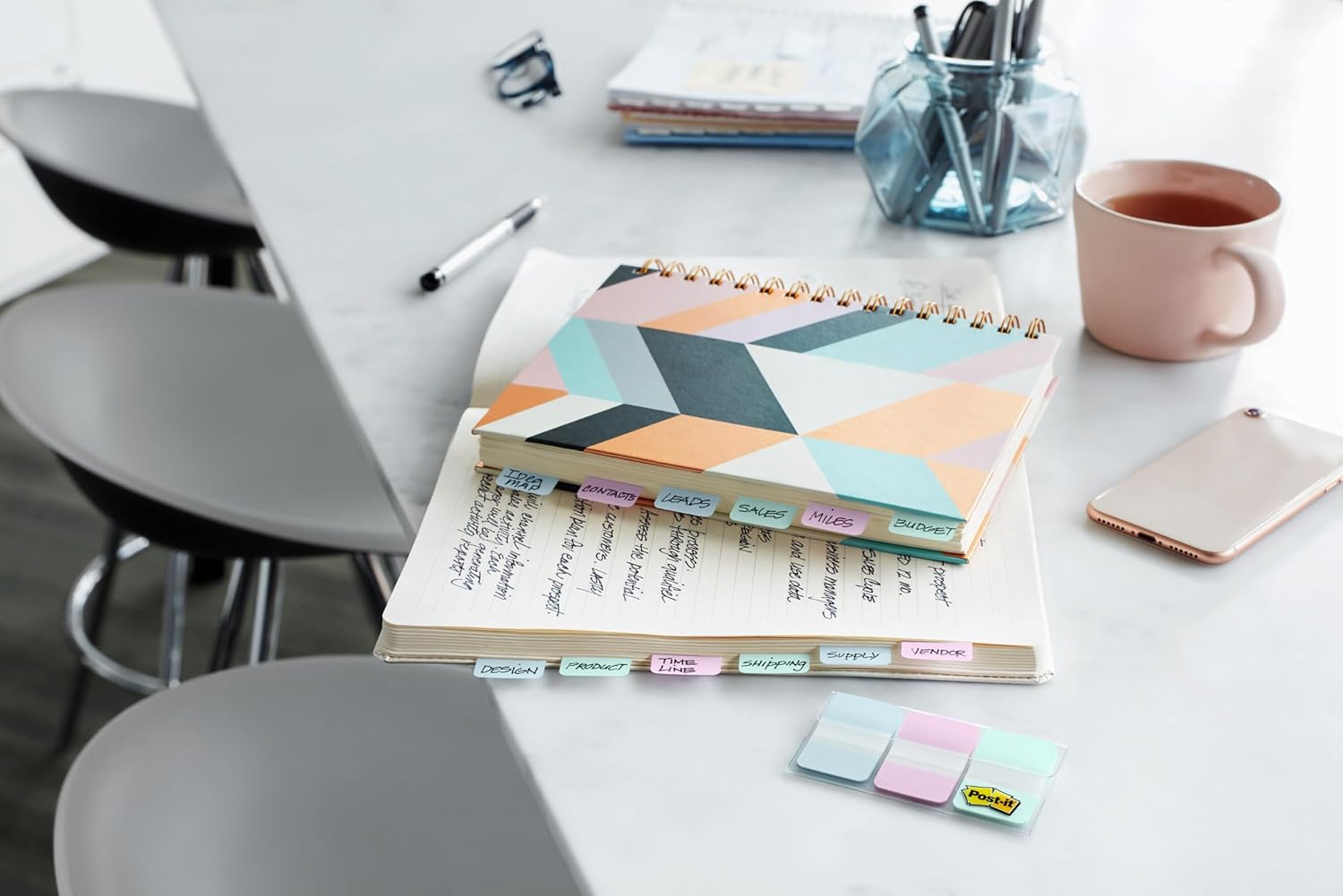 Post-it Sticky Tabs 2" x 1.5" – 4 Pads