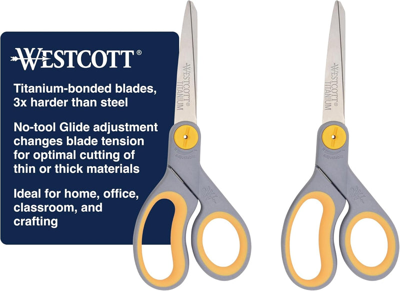 8-Inch Titanium Multipurpose Scissors – 2 Pack