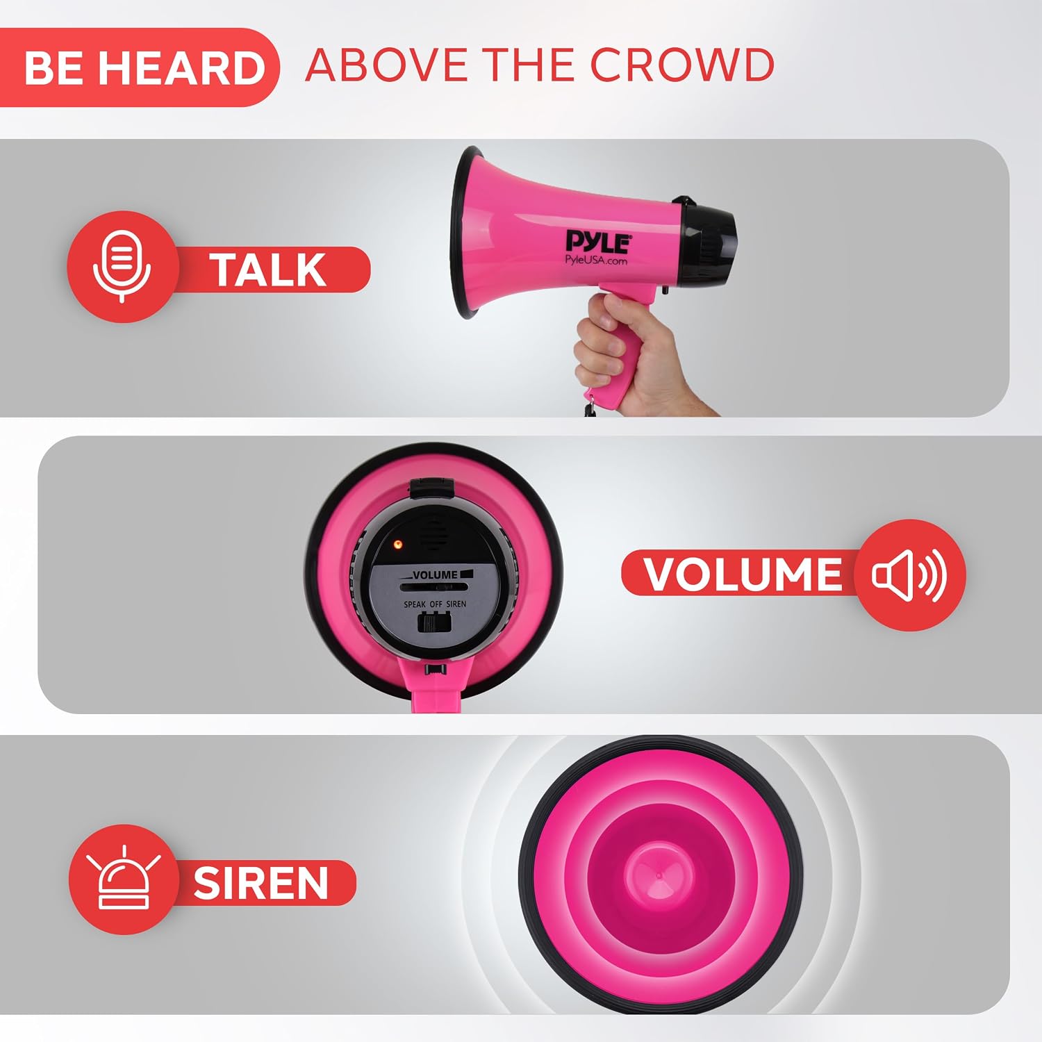 Portable Battery-Operated Megaphone Speaker