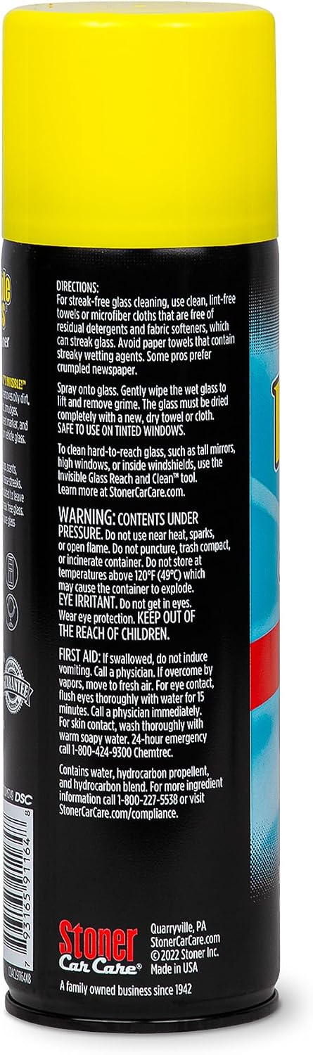 Invisible Glass Premium Aerosol Glass Cleaner – 19 Oz, 2-Pack