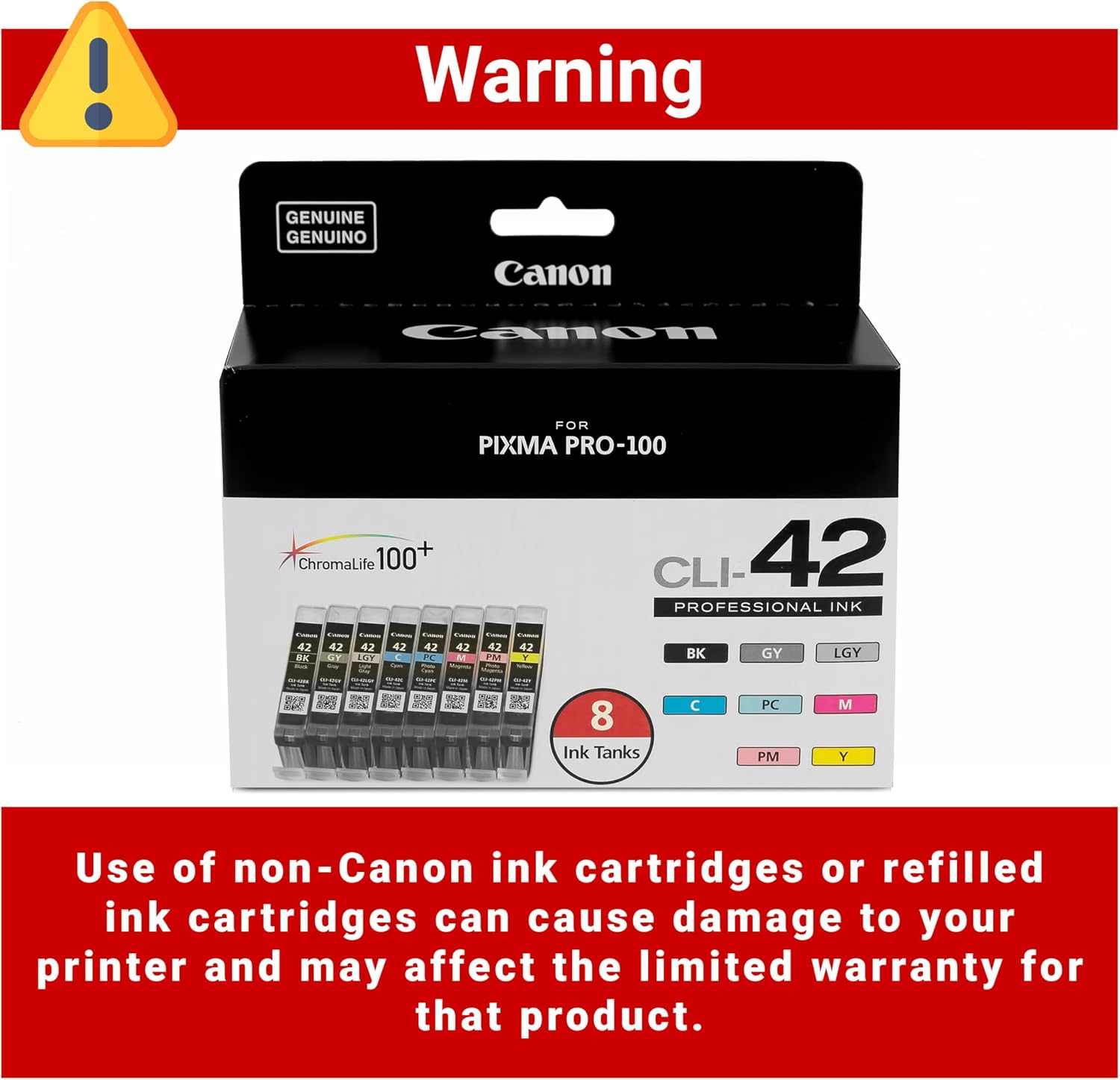 Canon CLI-42 Genuine Eight Color Ink Pack