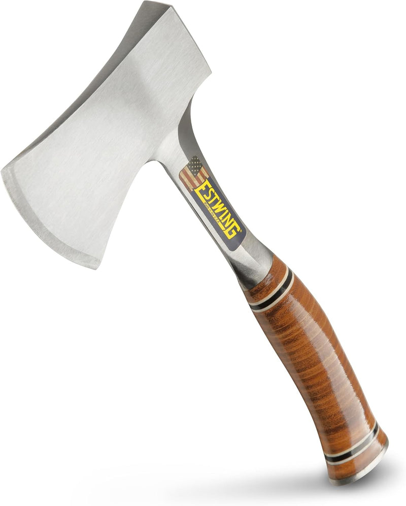 Camping Hatchet with Genuine Leather Grip