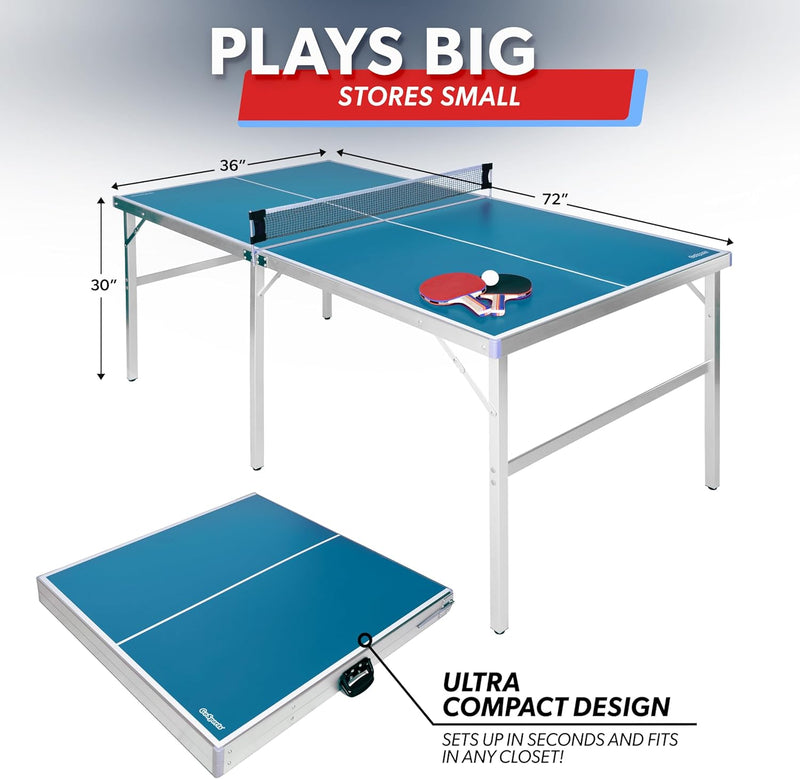 Portable Mid-Size Table Tennis Game Set