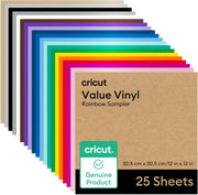 Permanent Adhesive Vinyl Rainbow Sampler – 12 x 12, 25 Sheets