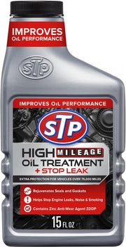 High-Mileage Engine Oil Treatment & Stop Leak – 15 fl oz