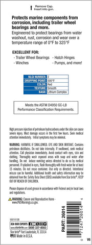 NLGI #2 Marine-Grade Trailer Wheel Bearing Grease