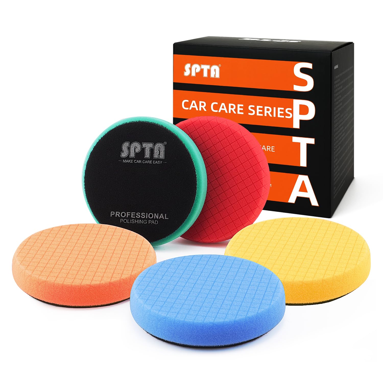 5-Piece 6.5-Inch Cutting, Polishing & Waxing Pad Kit