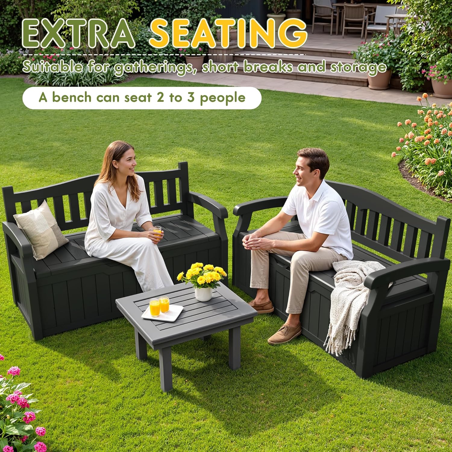 80 Gallon Storage Bench Seat