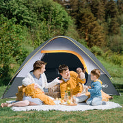Camping Tent 2–4 Person Waterproof Dome Tent with Rainfly