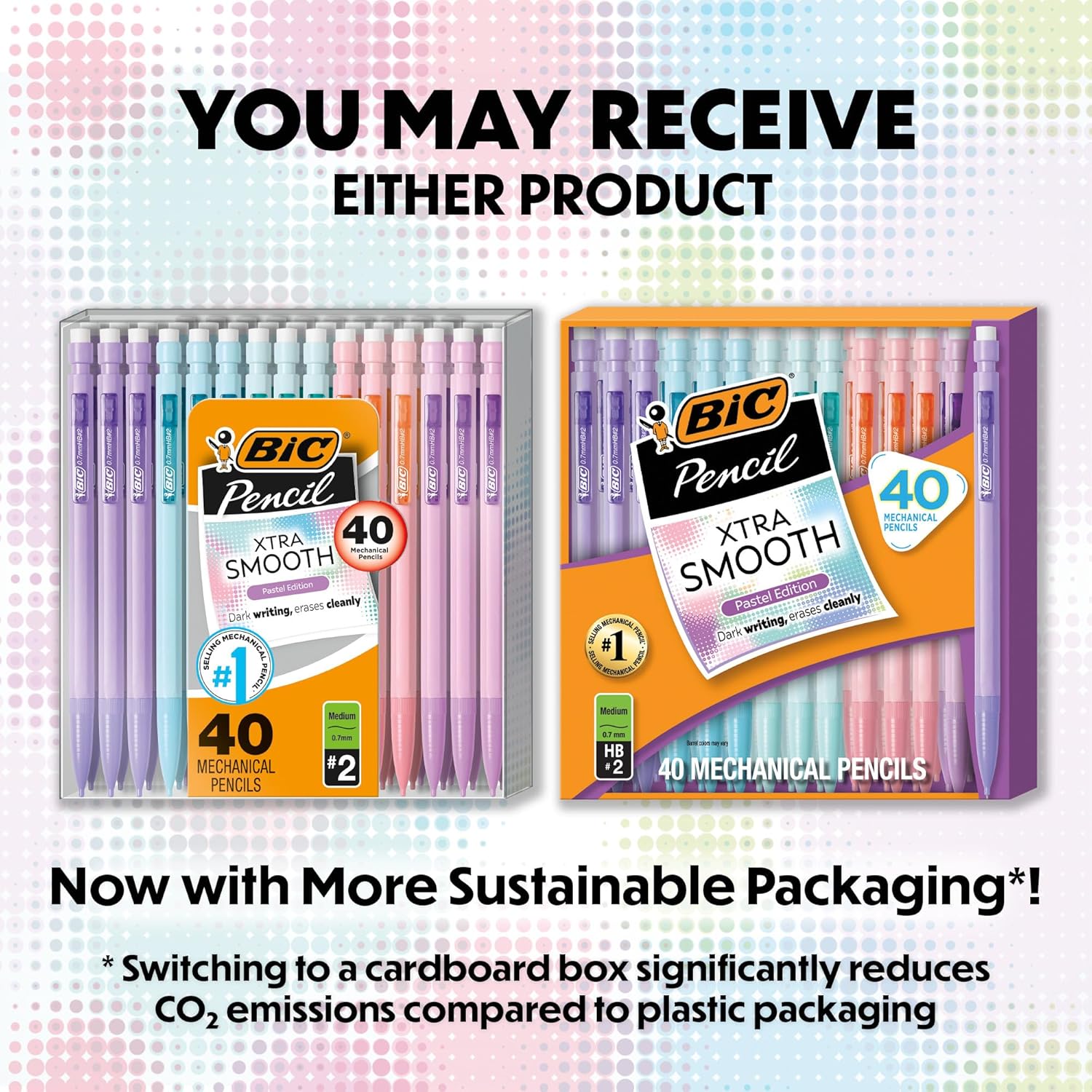 BIC Xtra-Smooth 0.7 mm Mechanical Pencils, 40 Count