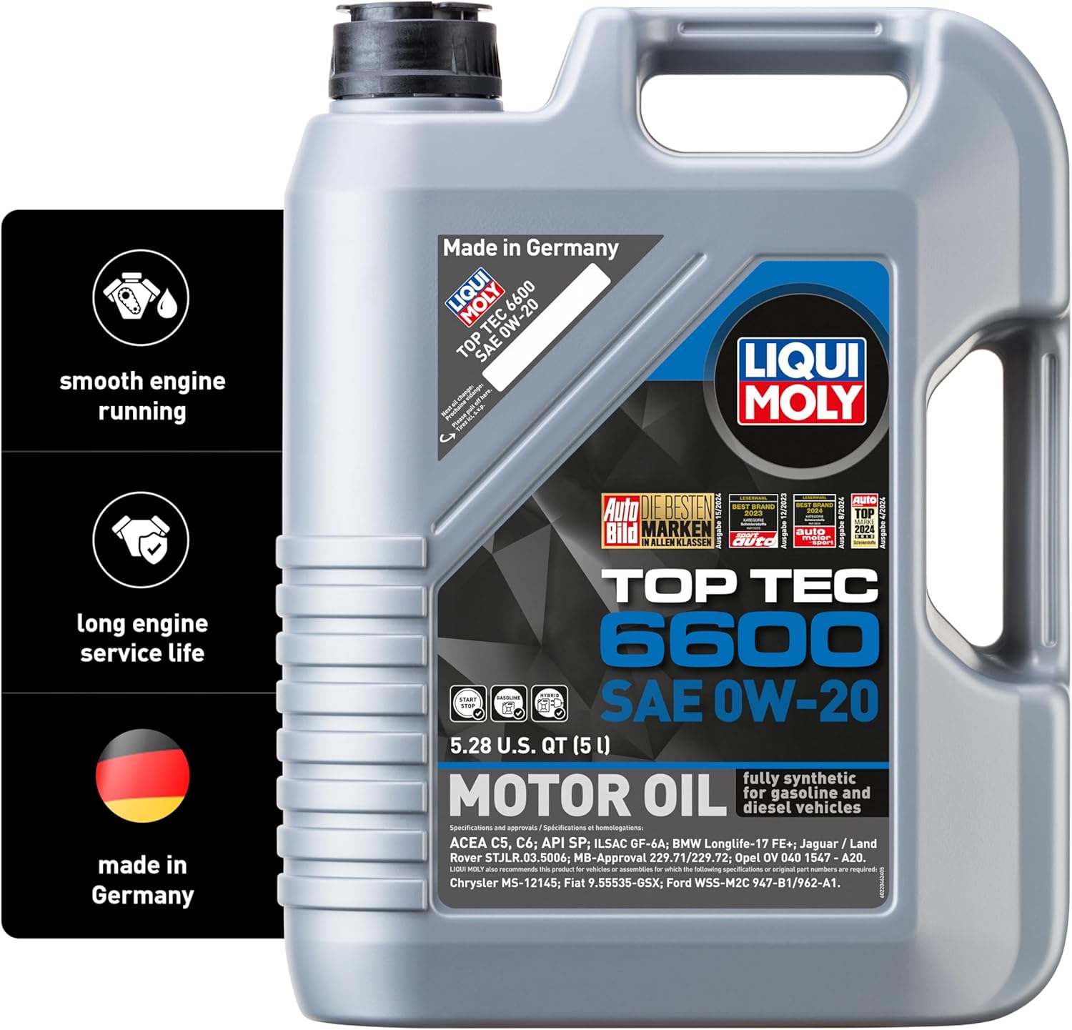 Fully Synthetic SAE 0W-20 Engine Oil – 5 Liter