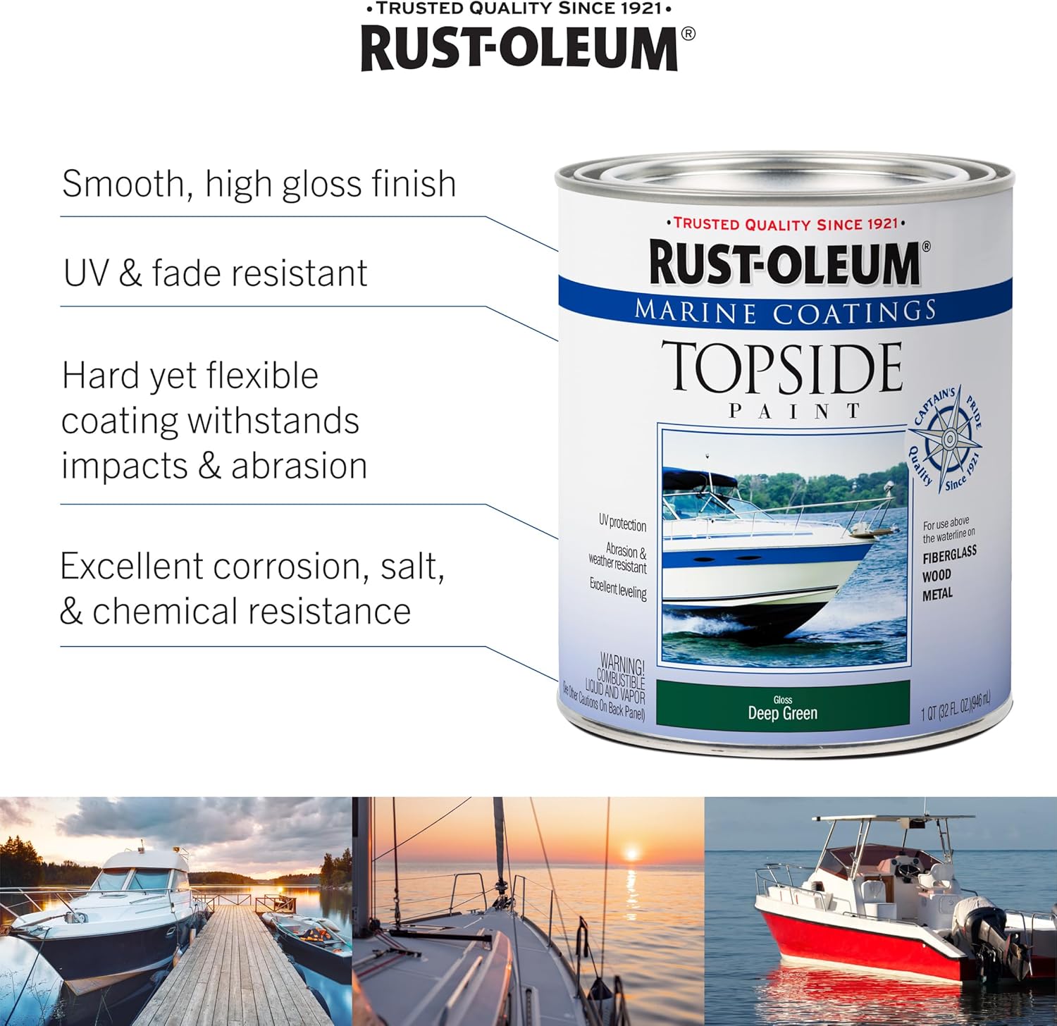 Marine Topside Paint – White, Quart