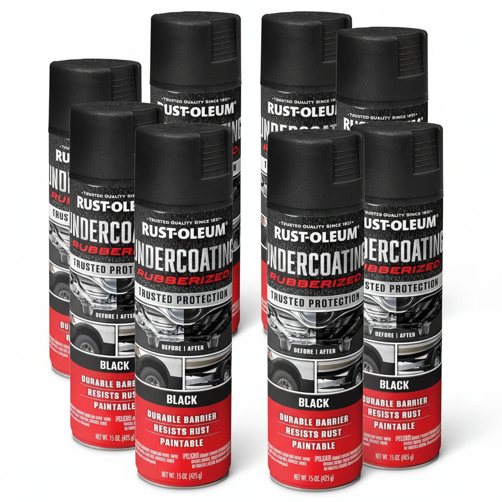 Rubberized Black Automotive Undercoating Spray – 6 Pack