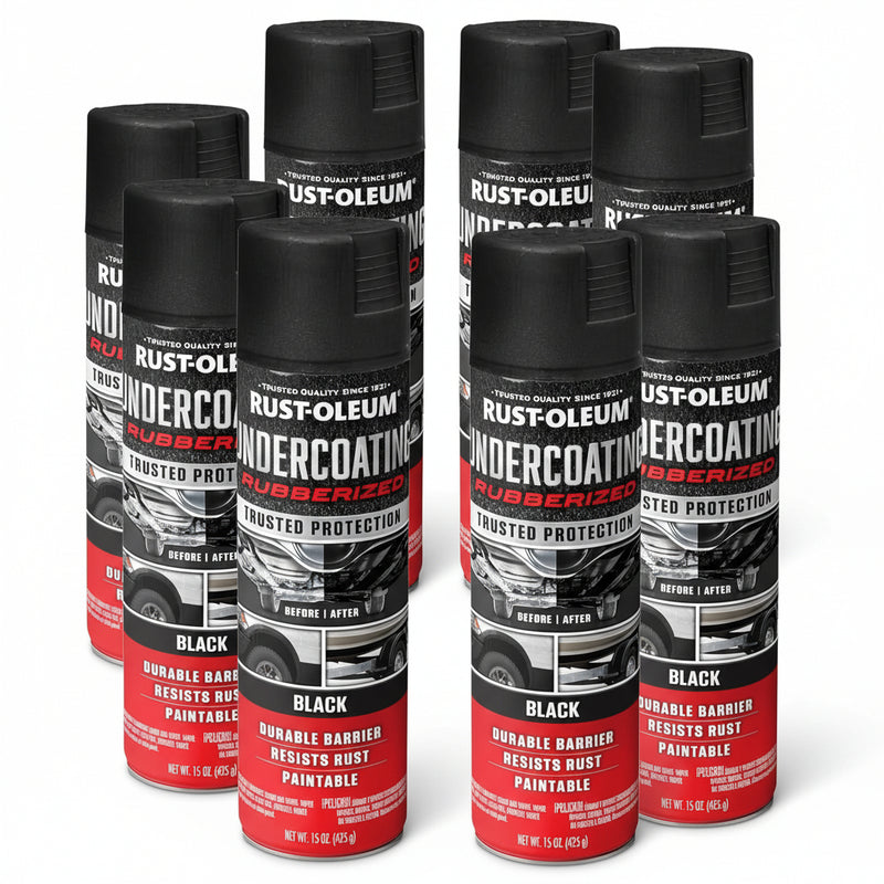 Rubberized Black Automotive Undercoating Spray – 6 Pack