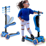 3-Wheeled Kids Scooter with LED Wheels