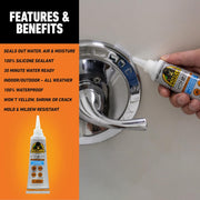 Clear Silicone Sealant 2-Pack