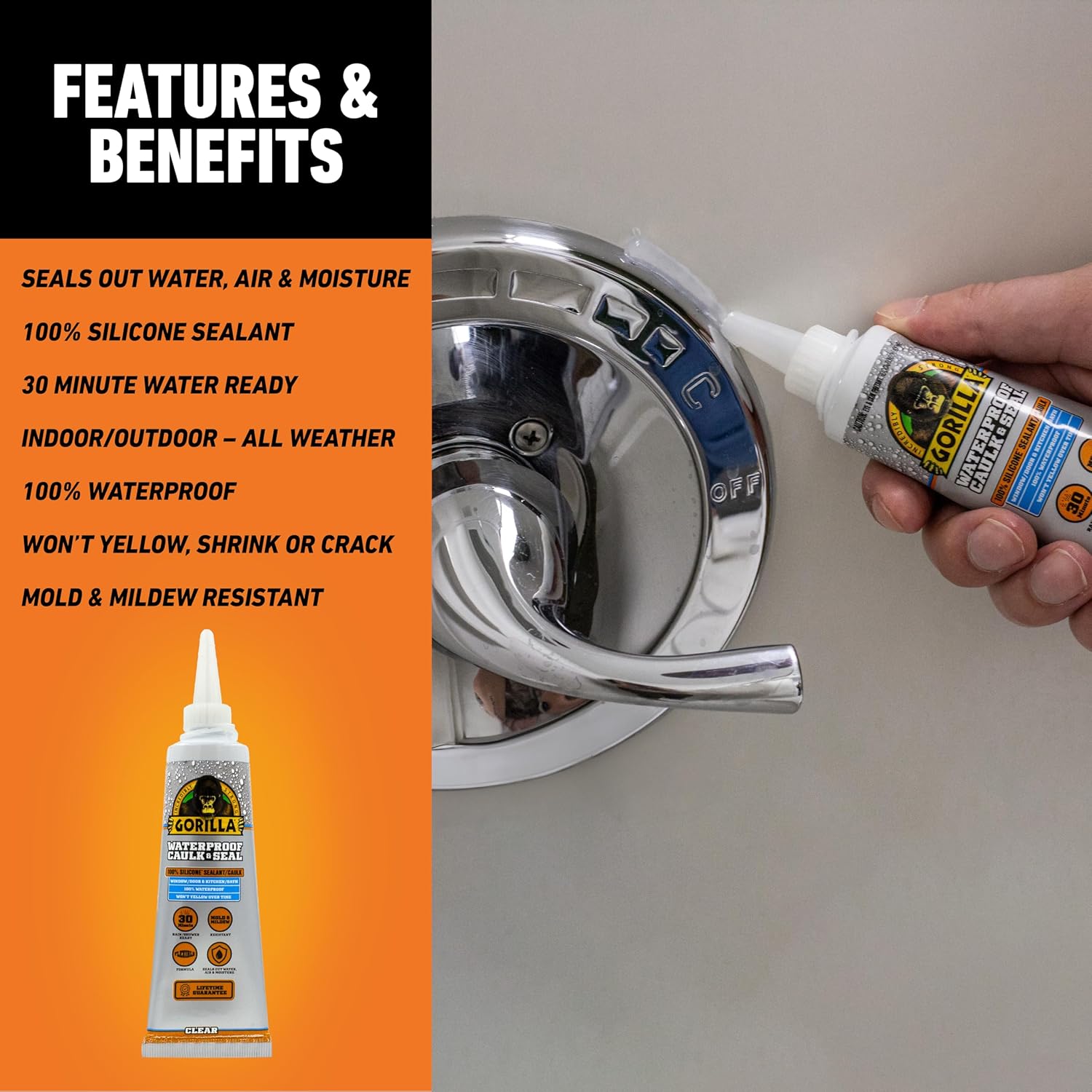 Clear Silicone Sealant 2-Pack