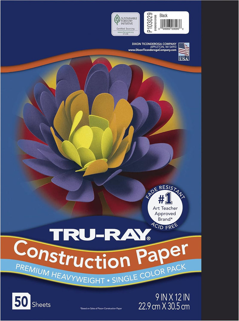 Black Construction Paper Pack