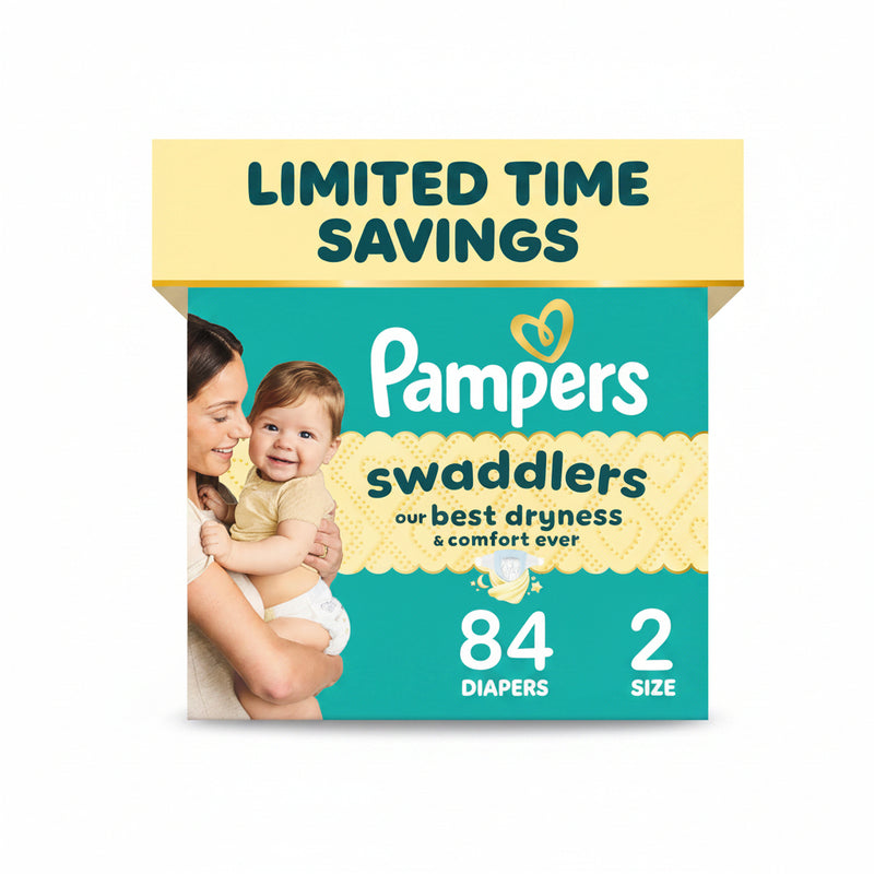 Absorbent Disposable Baby Diapers – Size 2, 84 Count