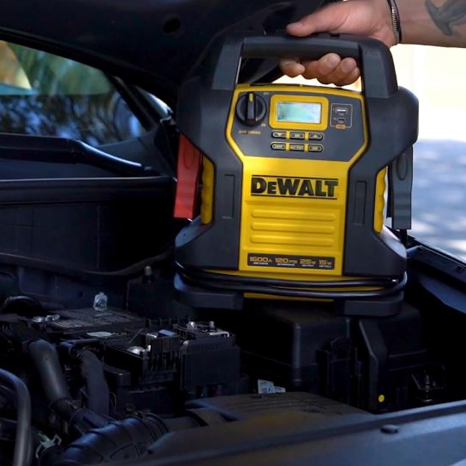 1600-Amp Portable Jump Starter with Air Compressor & USB Power