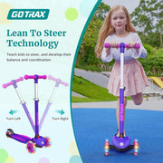 Kids 3-Wheel Kick Scooter with LED Wheels