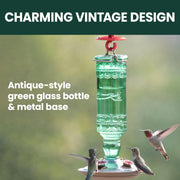 Glass Hummingbird Feeder
