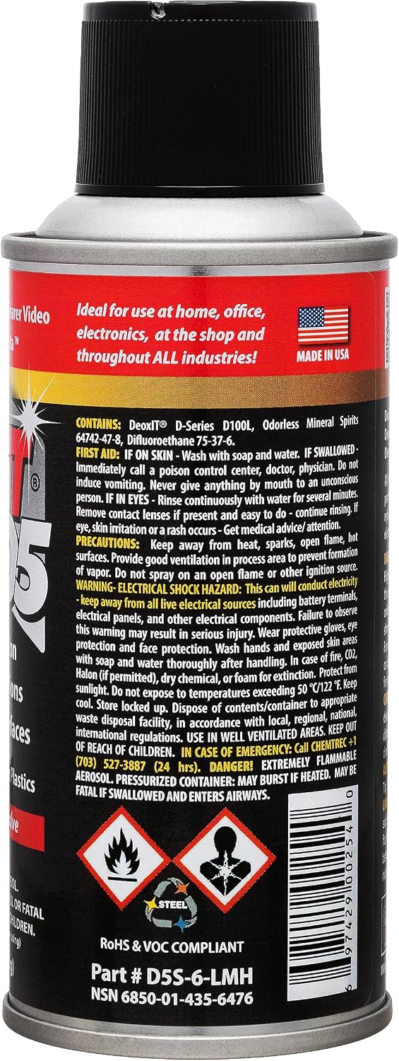CAIG DeoxIT D5S-6 Contact Cleaner – 5 Oz