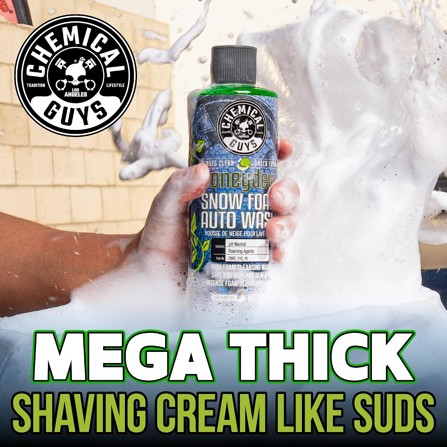 Chemical Guys Honeydew Snow Foam Car Wash Soap – 1 Gallon