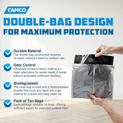 Camco Toilet Waste Bags – 10-Pack (41548)