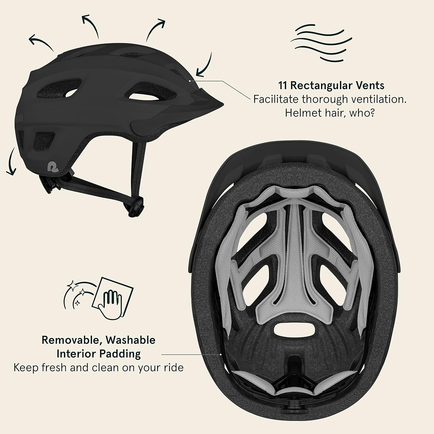 Adult Bike Helmet with LED Safety Light