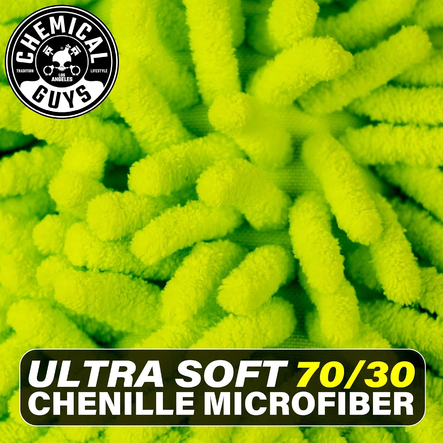 Chemical Guys Chenille Microfiber Wash Mitt – Lime Green