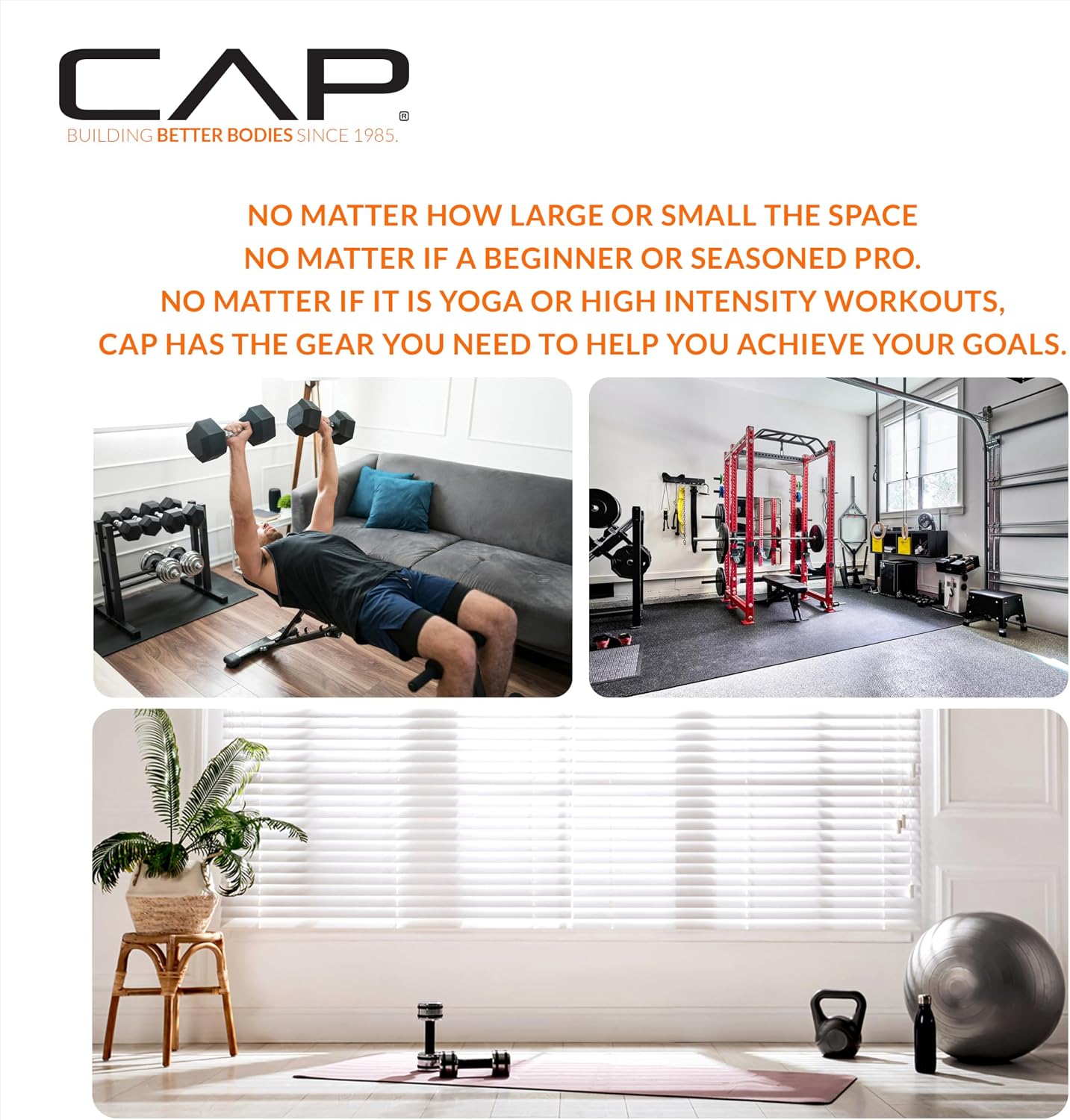 CAP 2-Inch Olympic Bumper Plate Weight Set