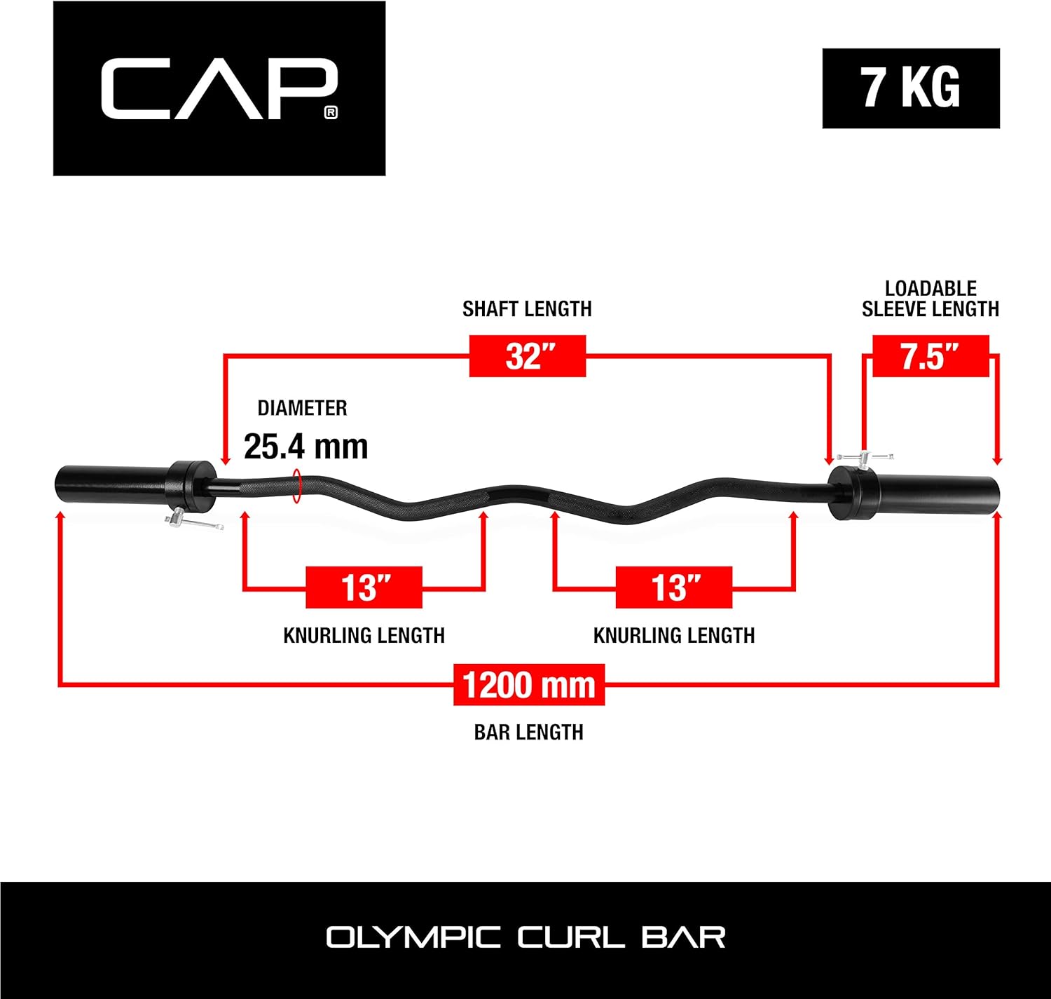 47-Inch Olympic EZ Curl Bar