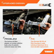 Upgraded Aluminum Engine Oil Filter Housing with Cooler & Filter